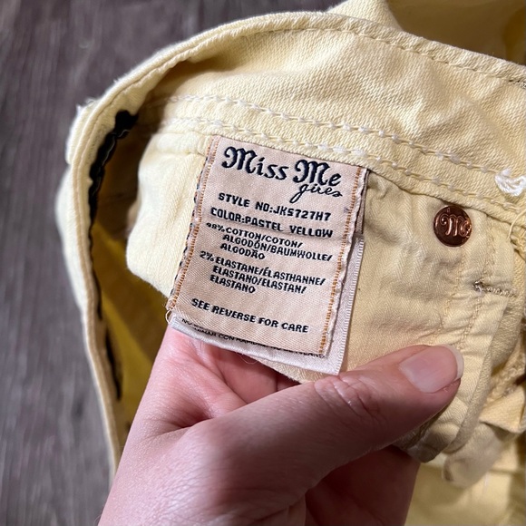 Miss Me Girls Denim Shorts Yellow Size 14 - Picture 8 of 8
